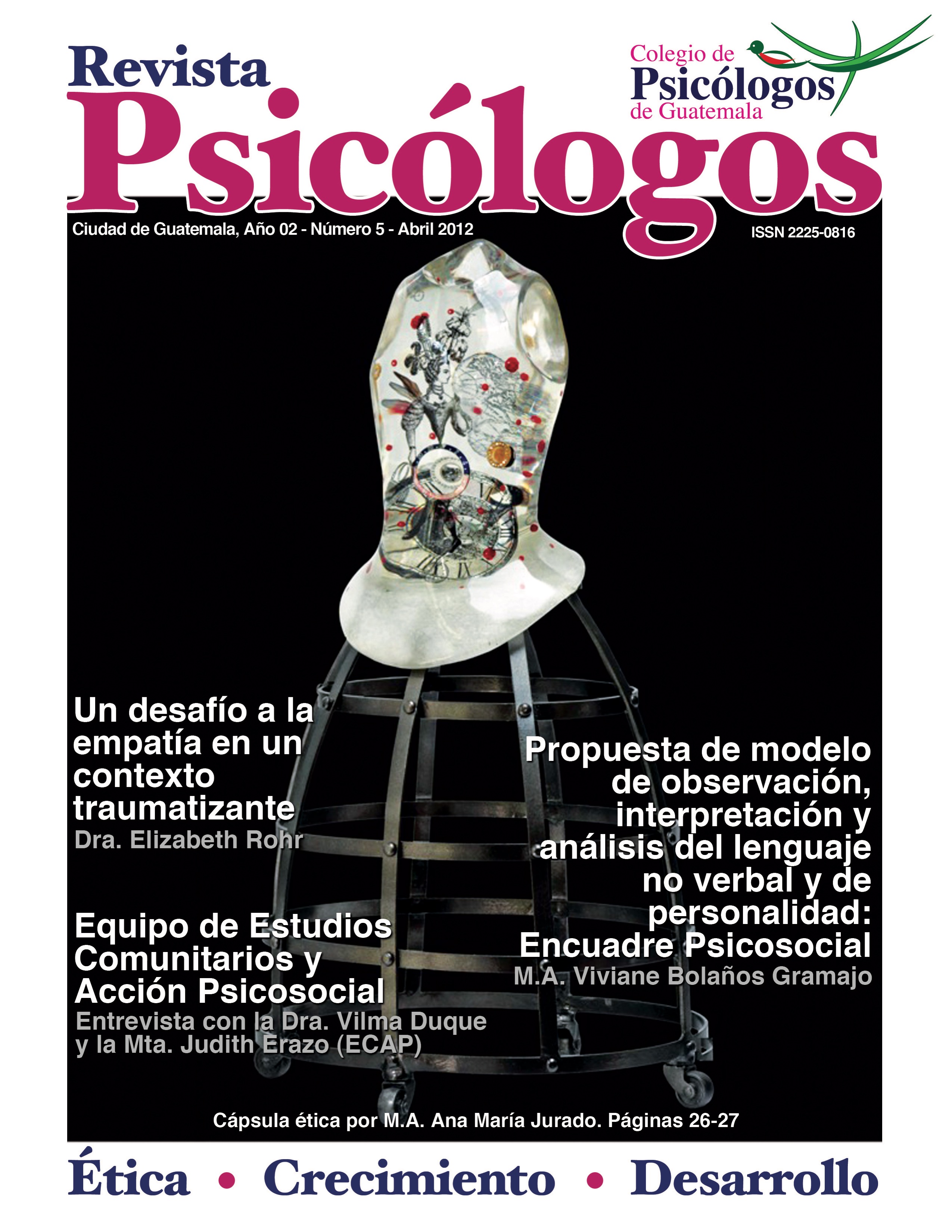 					Ver Vol. 2 Núm. 5 (2012): Revista Psicólogos No. 5
				